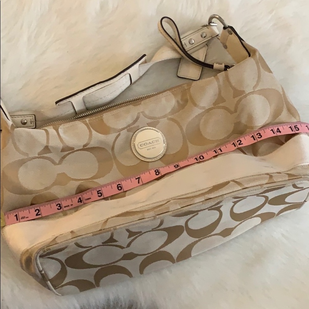 Coach | signature stripe monogram hobo bag - Picture 14 of 16